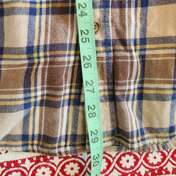 Weatherproof Tartan Flannel Casual Button Up Shirt Mens Size XL Blue Brown - Picture 2 of 11